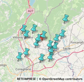 Mappa Via Vendramin, 31026 Sarmede TV, Italia (6.1325)