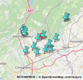 Mappa Via Vendramin, 31026 Sarmede TV, Italia (6.2475)