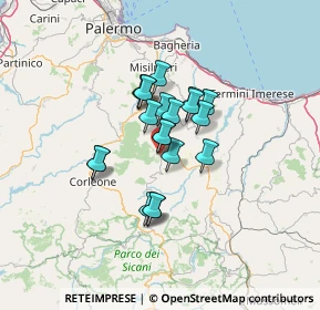 Mappa Via Professoressa Anna Accascina, 90030 Mezzojuso PA, Italia (9.741)