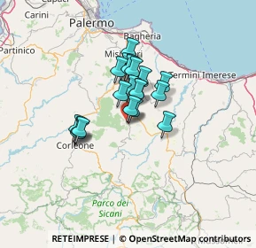 Mappa Via Generale la Masa, 90030 Mezzojuso PA, Italia (9.6805)