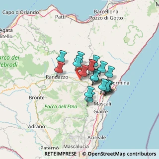 Mappa Via Nazionale Solicchiata, 95012 Castiglione di Sicilia CT, Italia (9.5615)