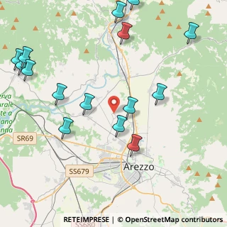 Mappa Strada Comunale di Ceciliano per Patrignone, 52100 Arezzo AR, Italia (5.42933)