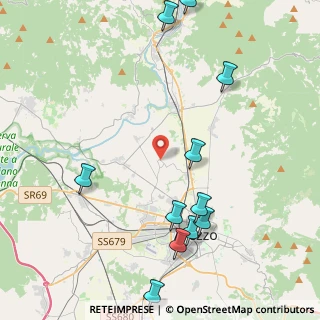 Mappa Strada Comunale di Ceciliano per Patrignone, 52100 Arezzo AR, Italia (5.34545)