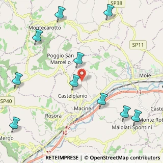 Mappa Via Carrozze Novali, 60031 Castelplanio AN, Italia (3.02909)