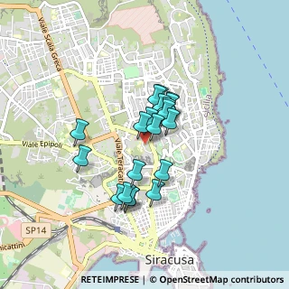 Mappa Via Regia Corte, 96100 Siracusa SR, Italia (0.7015)