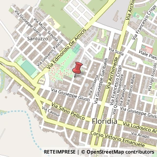 Mappa Via Mariano Pinnone, 128, 96014 Floridia, Siracusa (Sicilia)