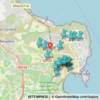Mappa Via Monte San Vito, 96100 Siracusa SR, Italia (1.965)
