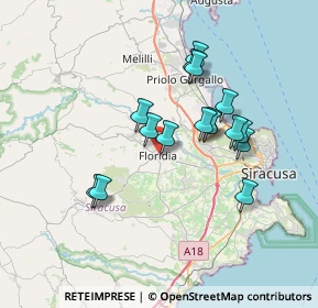 Mappa 96014 Floridia SR, Italia (6.82875)