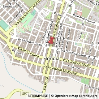 Mappa Piazza Umberto, 12, 96014 Floridia, Siracusa (Sicilia)
