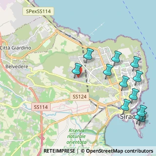 Mappa Via Monte Pellegrino, 96100 Siracusa SR, Italia (3.06667)