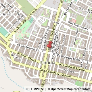 Mappa Via Archimede, 160, 96014 Floridia, Siracusa (Sicilia)