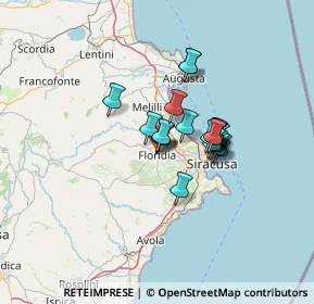 Mappa Via Marina di Melilli, 96014 Floridia SR, Italia (9.878)