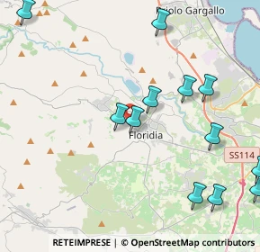 Mappa Via Fratelli Bandiera, 96014 Floridia SR, Italia (5.69417)