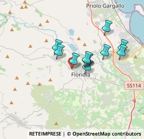 Mappa Via Fratelli Bandiera, 96014 Floridia SR, Italia (3.01727)