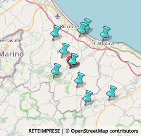 Mappa Via Ca' Fabbro, 47833 Morciano di Romagna RN, Italia (5.95091)