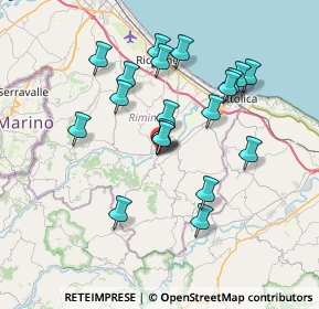 Mappa Via Ca' Fabbro, 47833 Morciano di Romagna RN, Italia (6.6995)