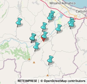 Mappa Via dei Platani, 47833 Morciano di Romagna RN, Italia (3.36667)