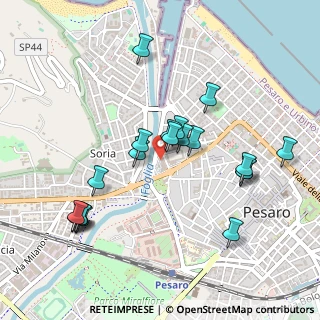 Mappa Via Mario del Monaco, 61121 Pesaro PU, Italia (0.4905)