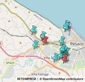 Mappa Via Santa Maria delle Fabrecce, 61121 Pesaro PU, Italia (1.97412)