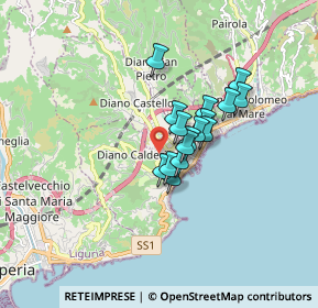 Mappa Via Ponte Romano, 18013 Diano Marina IM, Italia (1.11563)