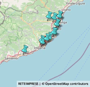 Mappa Via Ponte Romano, 18013 Diano Marina IM, Italia (9.96643)