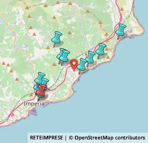 Mappa Via Gioacchino Rossini, 18013 Diano Marina IM, Italia (3.3975)