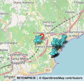 Mappa Strada Colla dei Rossi, 18013 Diano Castello IM, Italia (1.6395)