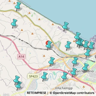 Mappa Strada dell' acquabona, 61121 Pesaro PU, Italia (3.10895)