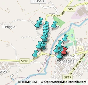 Mappa Via Trado, 47832 San Clemente RN, Italia (0.34074)