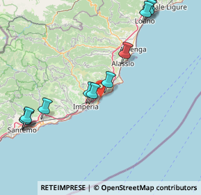 Mappa SS 1 Via Aurelia, 18013 Diano Marina IM, Italia (18.87455)