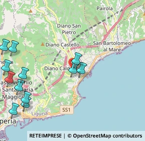 Mappa Via Diano Calderina, 18013 Diano Marina IM, Italia (2.78333)