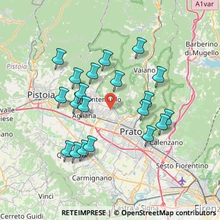 Mappa Viale A. Labriola, 59013 Montemurlo PO, Italia (7.5005)