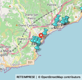 Mappa Via Cristoforo Colombo, 18013 Diano Marina IM, Italia (1.85636)