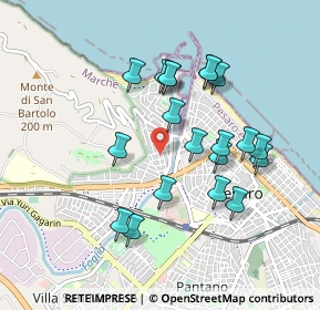 Mappa Via Emilio Donzelli, 61121 Pesaro PU, Italia (0.872)