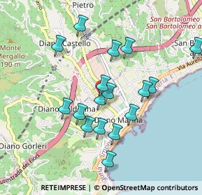 Mappa Via Diano Castello, 18013 Diano Marina IM, Italia (0.87176)