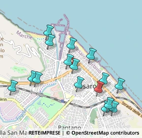 Mappa Via Sotto la Rocchetta, 61121 Pesaro PU, Italia (1.03438)