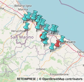 Mappa 47833 Morciano di Romagna RN, Italia (11.0505)