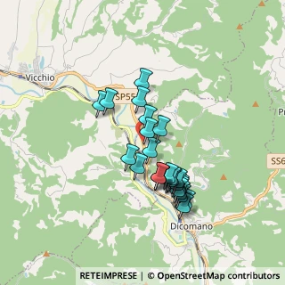 Mappa Strada provinciale 551 Traversa del Mugello, 50062 Dicomano FI, Italia (1.55769)