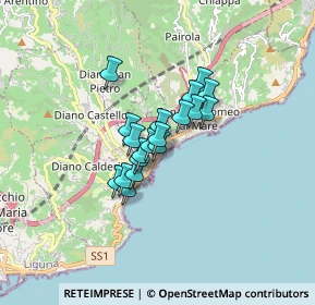 Mappa Via dei Giacinti, 18013 Diano Marina IM, Italia (1.02474)