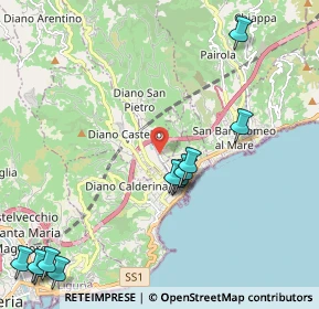 Mappa Via Argine Sinistro, 18013 Diano Castello IM, Italia (2.7225)