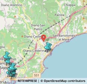 Mappa Via Argine Sinistro, 18013 Diano Castello IM, Italia (3.73917)