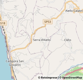 Mappa Via papa giovanni xxiii, 87030 Serra D Aiello CS, Italia (1.5375)