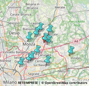 Mappa Via Don Primo Mazzolari, 20863 Concorezzo MB, Italia (5.8825)