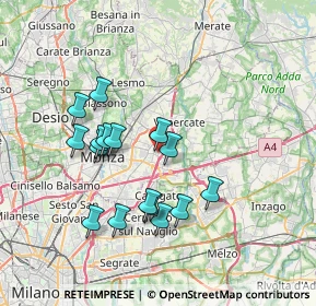 Mappa Via Don Primo Mazzolari, 20863 Concorezzo MB, Italia (6.69688)