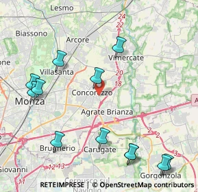 Mappa Via Don Primo Mazzolari, 20863 Concorezzo MB, Italia (5.09083)