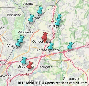 Mappa Via Don Primo Mazzolari, 20863 Concorezzo MB, Italia (3.94455)
