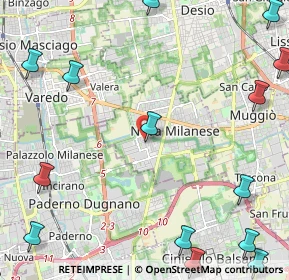 Mappa Via Caravaggio, 20834 Nova Milanese MB, Italia (3.385)