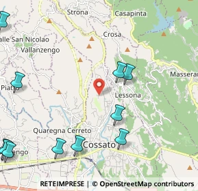 Mappa Via Zona Imer, 13836 Cossato BI, Italia (3.07167)