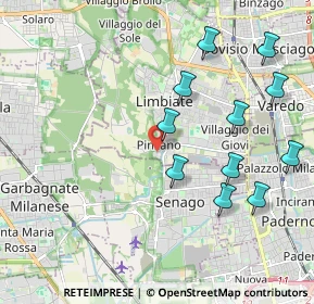 Mappa Via Bramante Donato, 20812 Limbiate MB, Italia (2.13182)