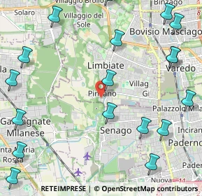 Mappa Via Bramante Donato, 20812 Limbiate MB, Italia (2.99944)